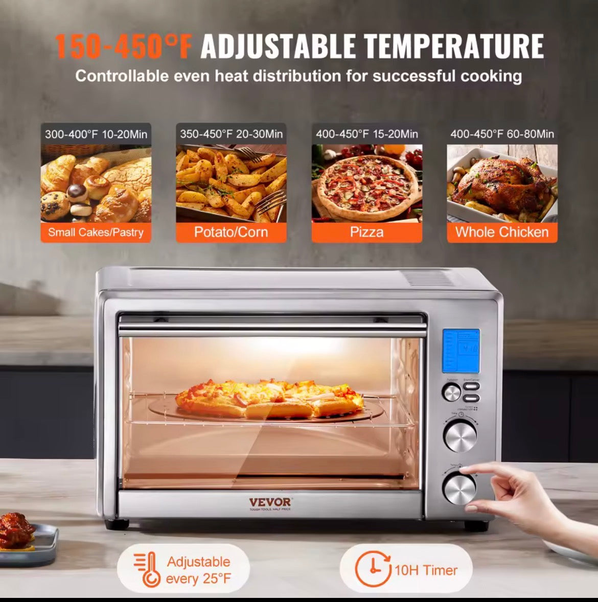 SucceBuy 10-in-1 28L Convection Oven